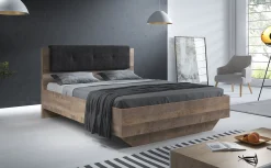 Acasia - Tweepersoonsbed - Grijs/Eiken - 160x200 cm