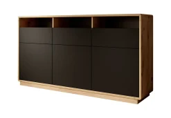 Acuna - Dressoir - Zwart/eiken - 180x40x96 cm