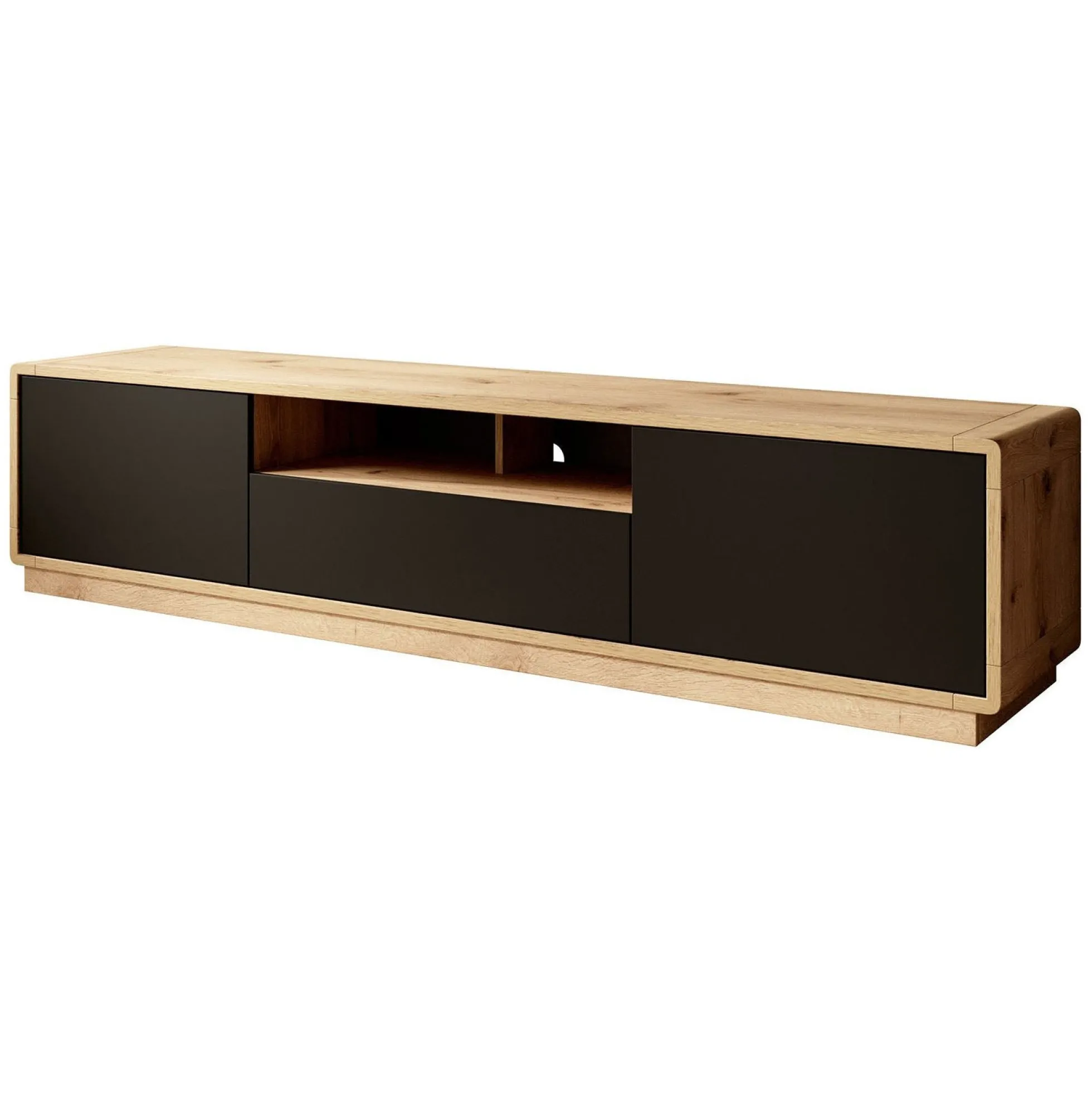 Acuna - TV-Meubel - Zwart/eiken - 200 cm