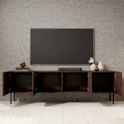 Adelaide - TV-Meubel met 4 deuren - Eiken - 190x40x58 cm