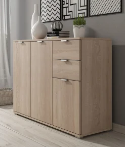 Adita 3 - Dressoir - Licht eiken - 107x35x75 cm