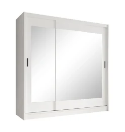 Alcamo 2 - Kledingkast met schuifdeuren - Wit - 205x63x205 cm