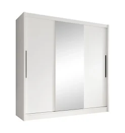 Alcamo - Kledingkast met schuifdeuren - Wit - 205x63x205 cm