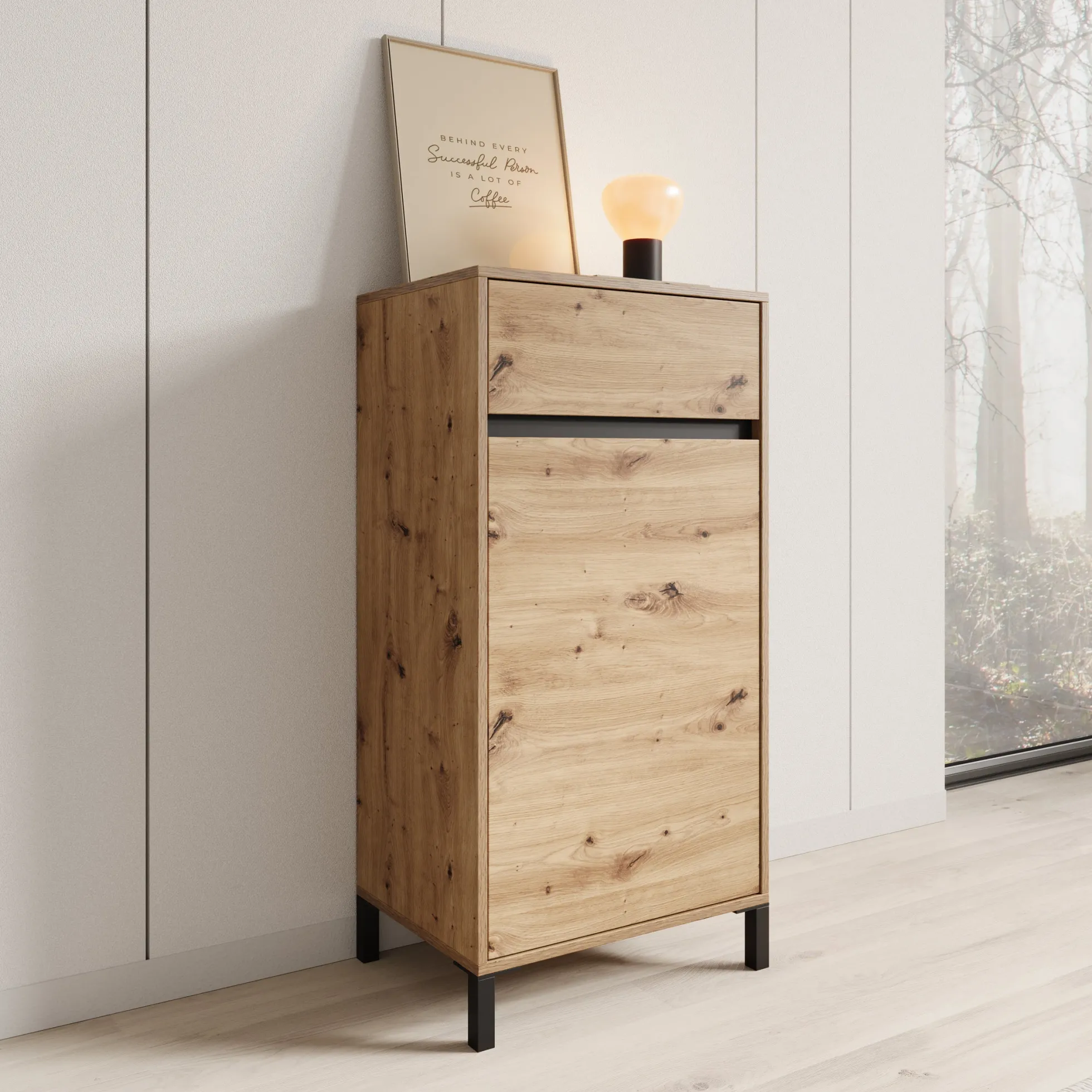 Alessa - Schoenenkast - Eiken - 55x40x110 cm