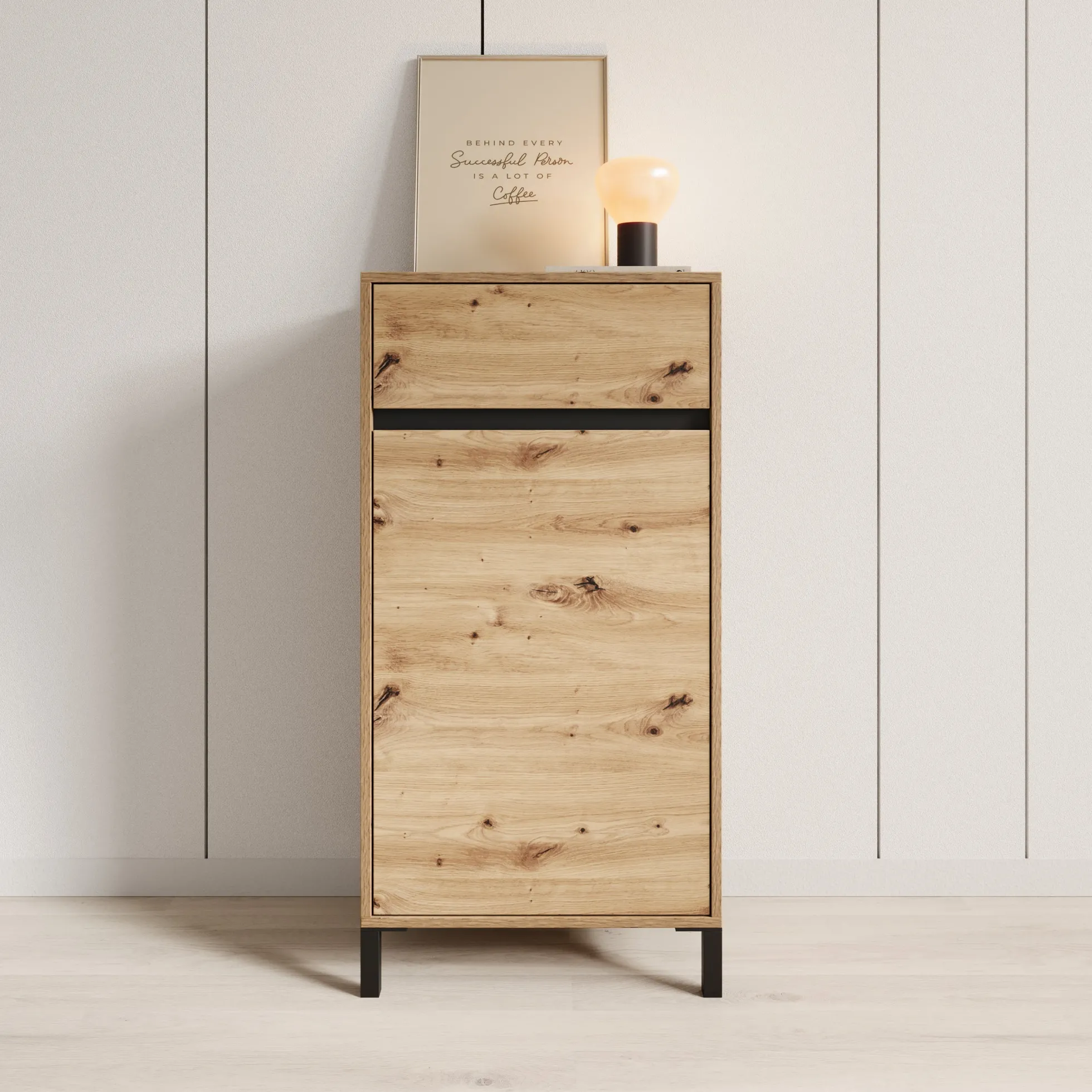 Alessa - Schoenenkast - Eiken - 55x40x110 cm