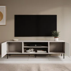 Alex - TV-Meubel met 2 deuren - Beige - 181 cm
