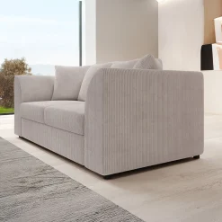 Alfort - 3-zitsbank - Ribstof beige