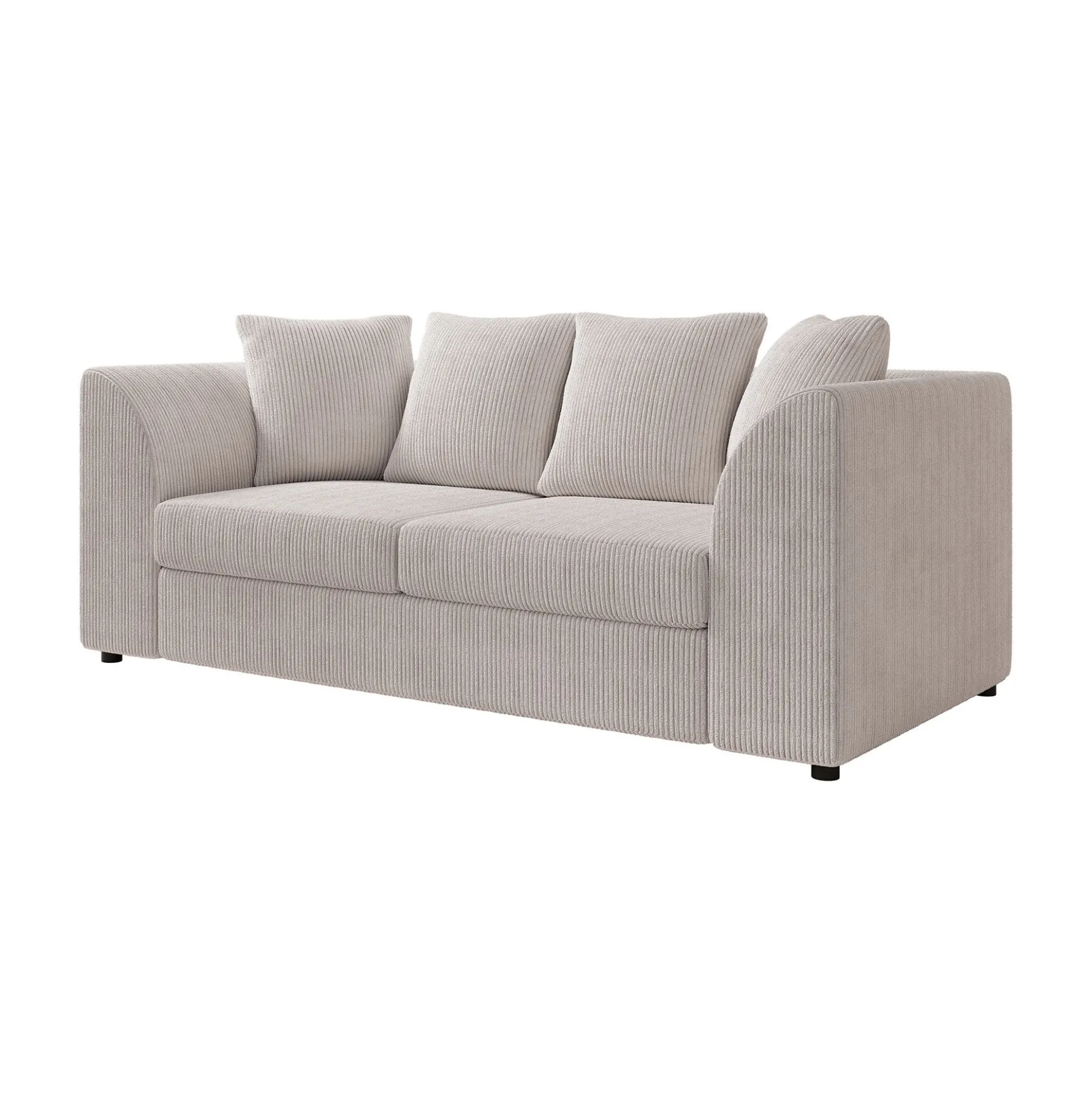 Alfort - 3-zitsbank - Ribstof beige