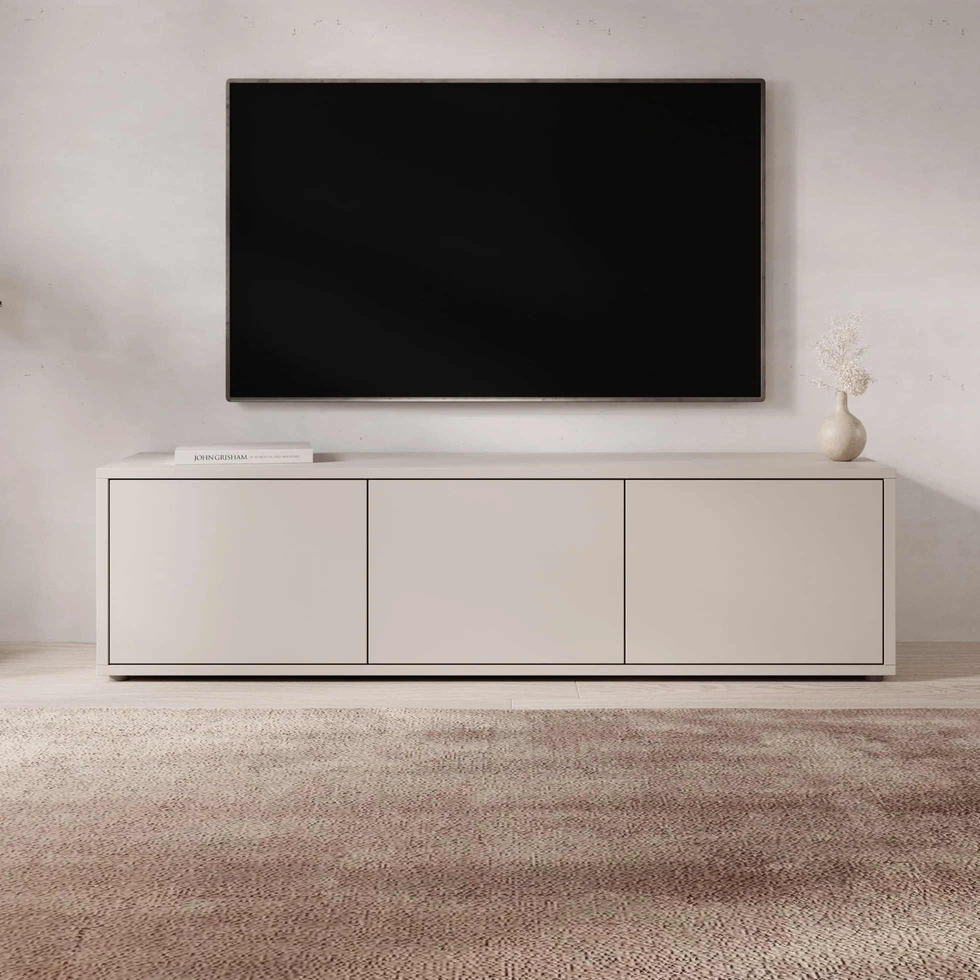 Amber - TV-Meubel - Beige - 154x35x42 cm