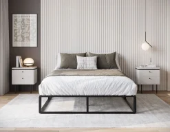 Andrea - Tweepersoonsbed - Metaal zwart - 140x200 cm