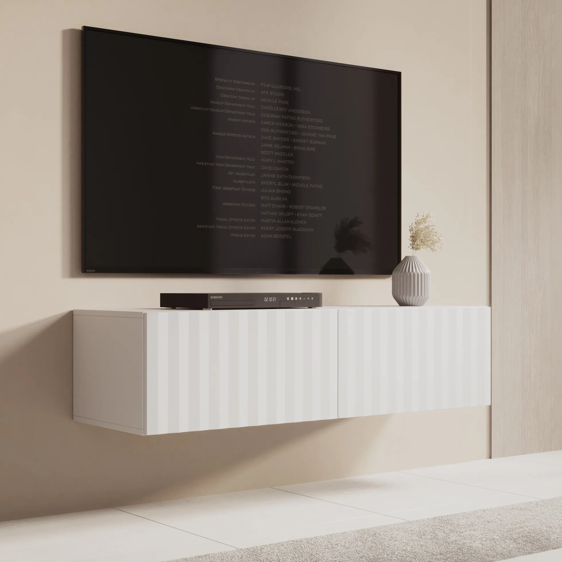 Angelina - TV-Meubel - Wit - 128 cm