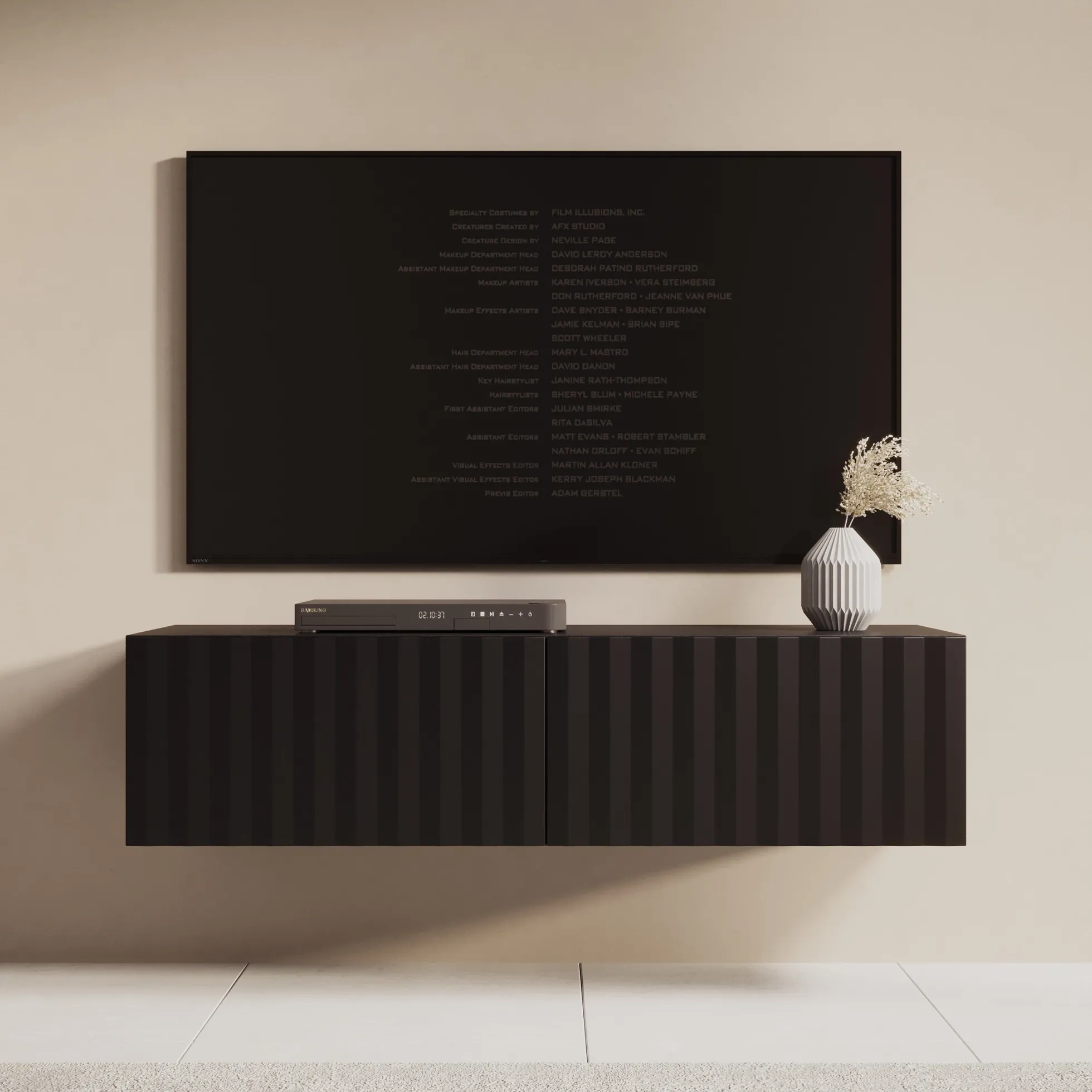 Angelina - TV-Meubel - Zwart - 128 cm