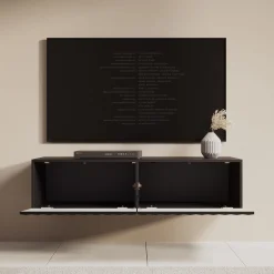 Angelina - TV-Meubel - Zwart - 128 cm