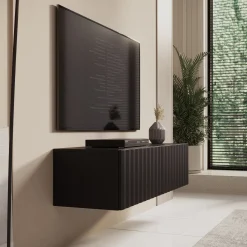 Angelina - TV-Meubel - Zwart - 128 cm