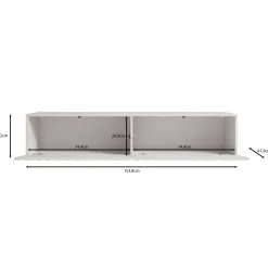 Angelina - TV-Meubel - Zwart - 154 cm