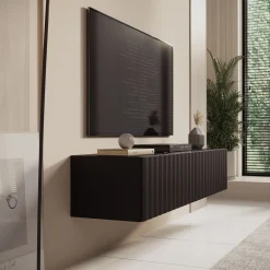 Angelina - TV-Meubel - Zwart - 154 cm