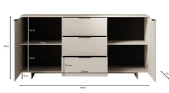 Ankara 2 - Dressoir - Beige - 180x42x90 cm