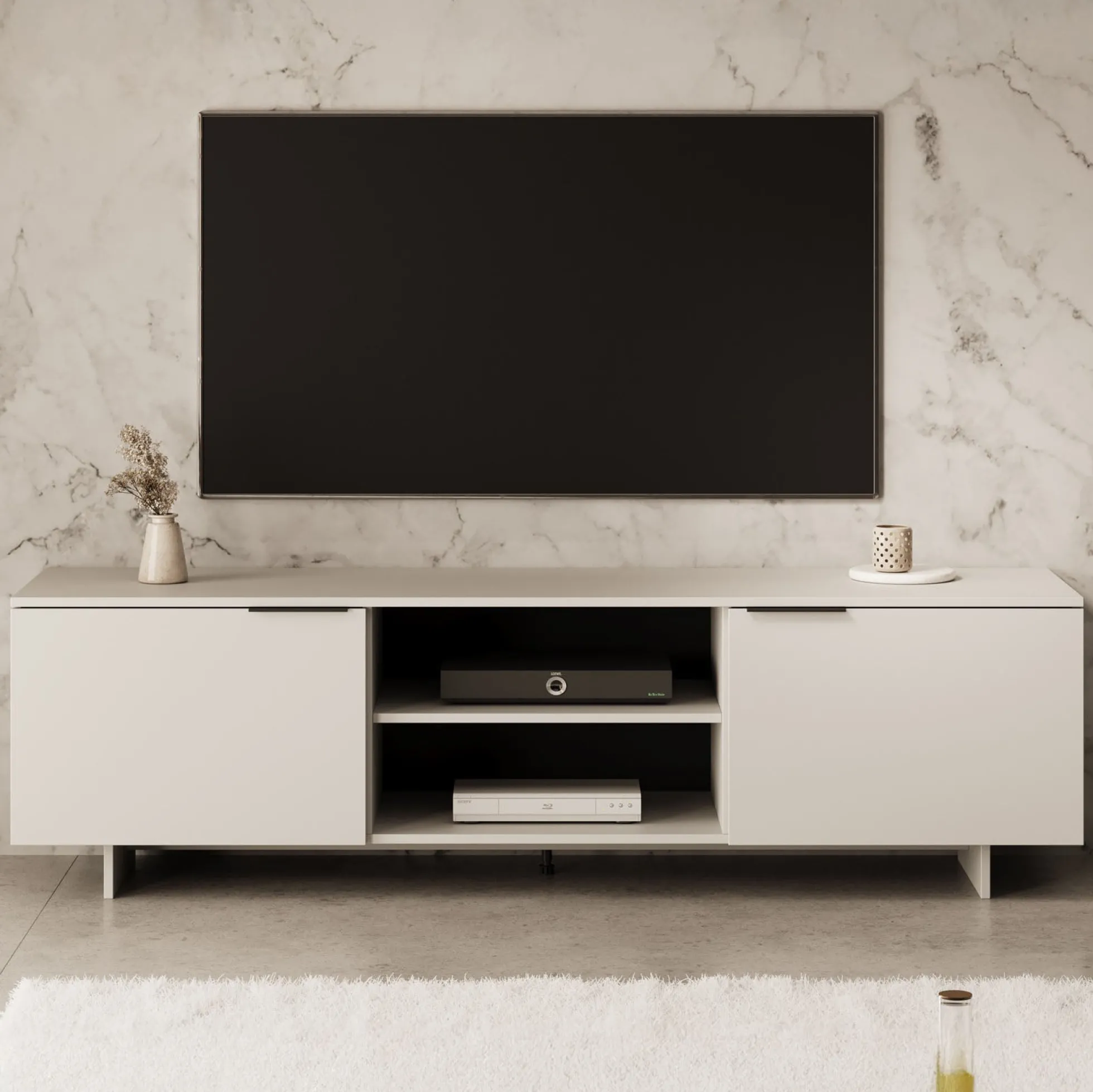 Ankara - TV-Meubel met 2 deuren - Beige - 180 cm