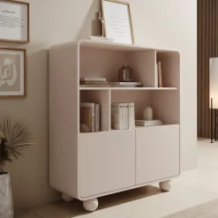 Anobo - Boekenkast - Beige - 108x39x121 cm