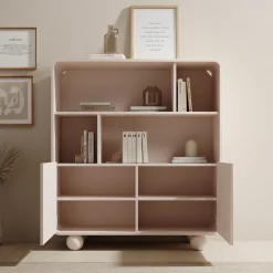 Anobo - Boekenkast - Beige - 108x39x121 cm