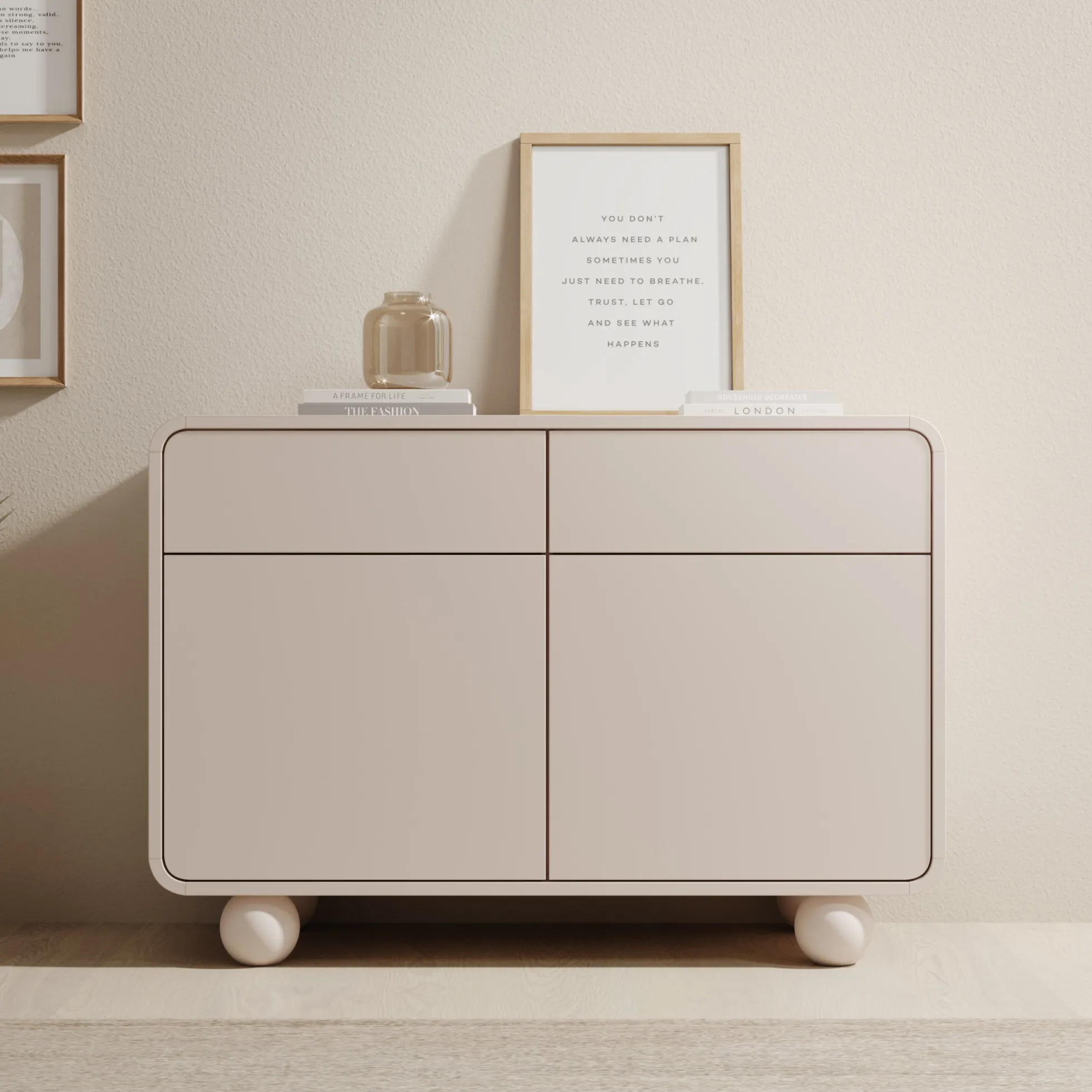 Anobo - Dressoir - Beige - 108x39x75 cm
