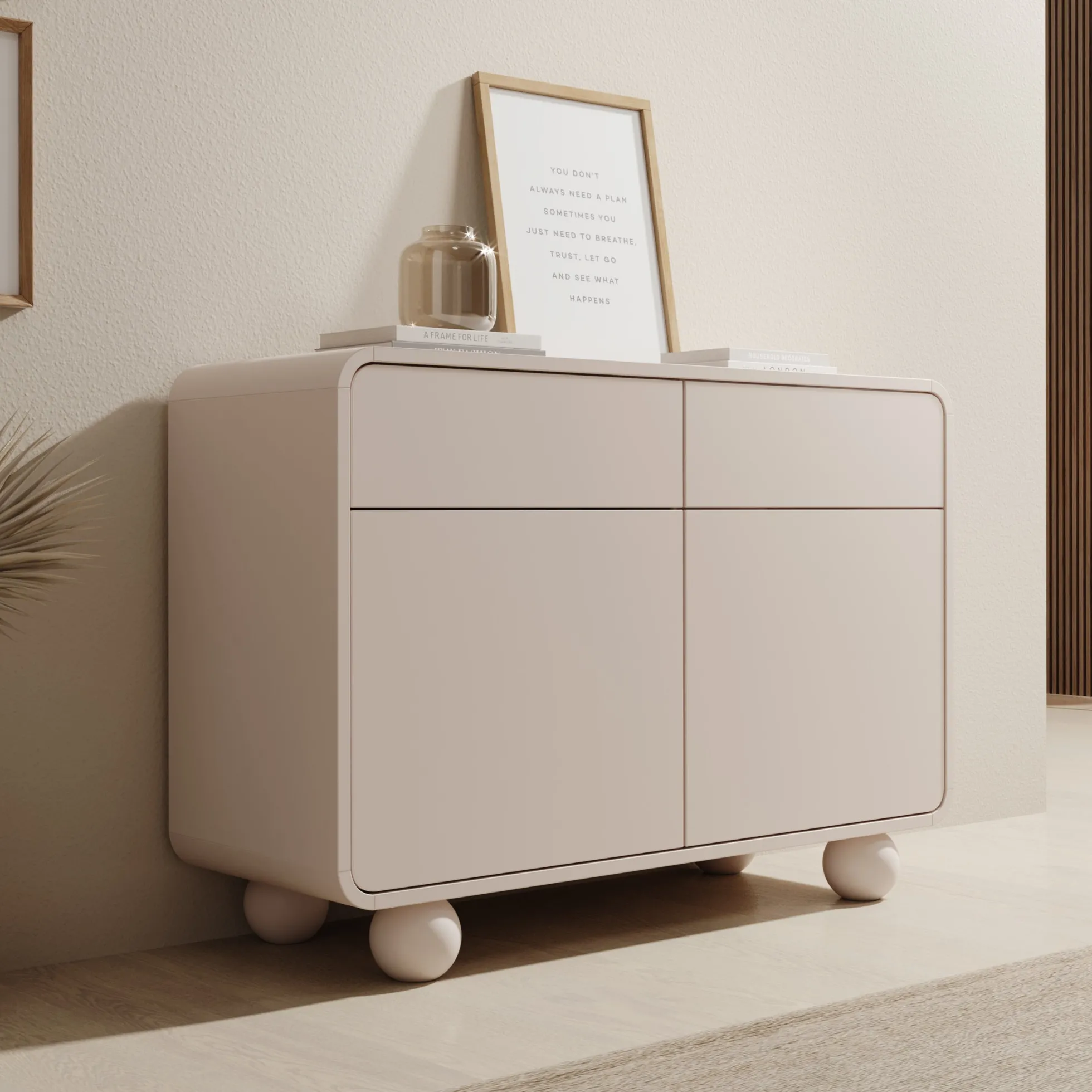Anobo - Dressoir - Beige - 108x39x75 cm