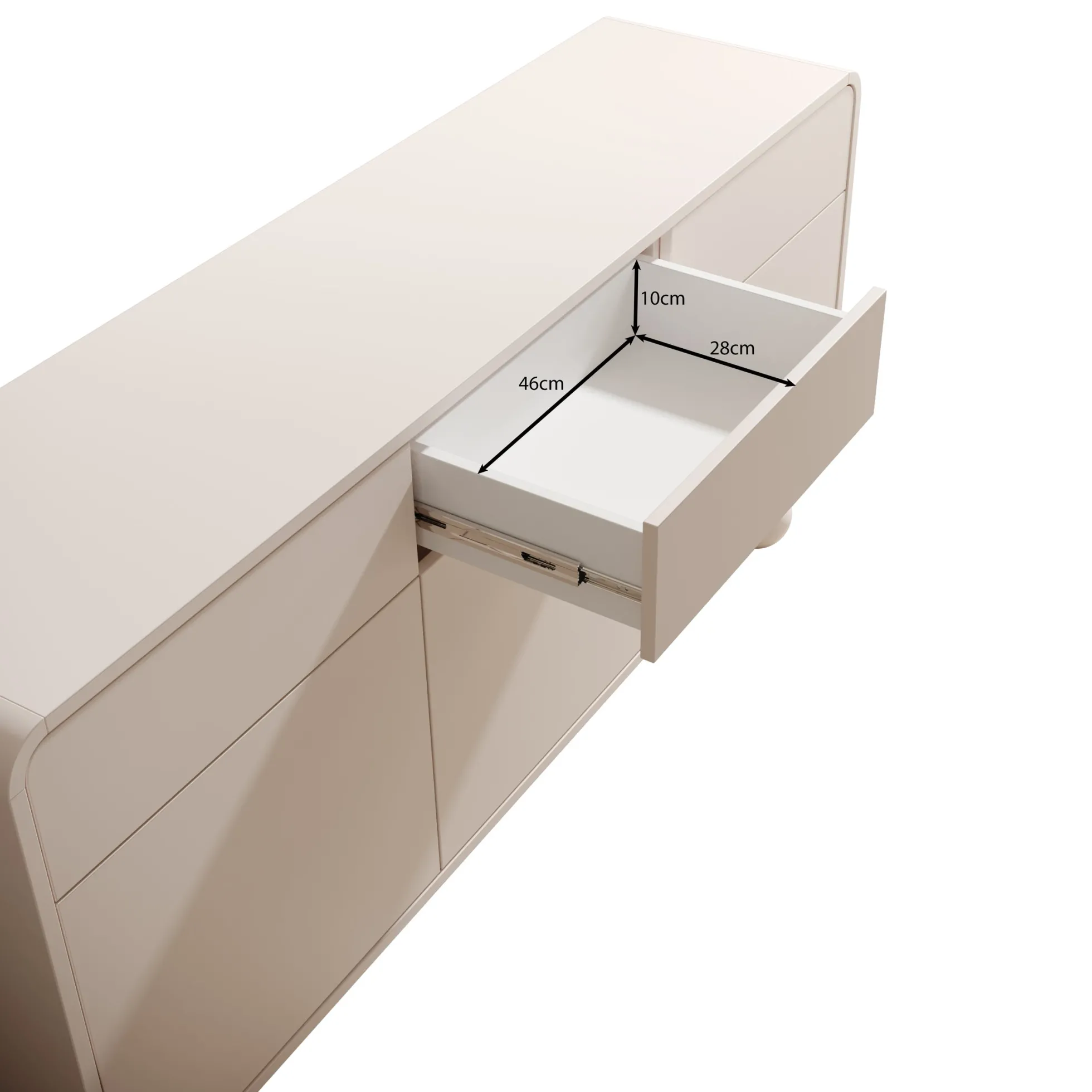 Anobo - Dressoir - Beige - 160x39x75 cm