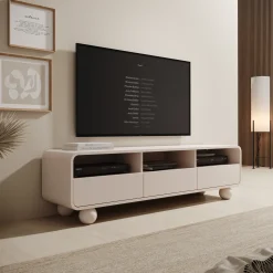 Anobo - TV-Meubel - Beige - 160x39x44 cm