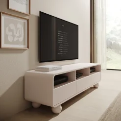 Anobo - TV-Meubel - Beige - 160x39x44 cm