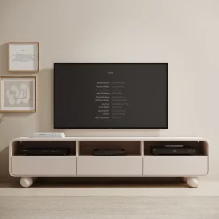 Anobo - TV-Meubel - Beige - 180x39x44 cm