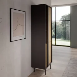 Antigo - Boekenkast - Eiken/Antraciet - 63x43x195 cm