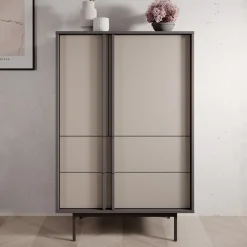 Antigo - Dressoir - Beige/Antraciet - 83x43x127 cm