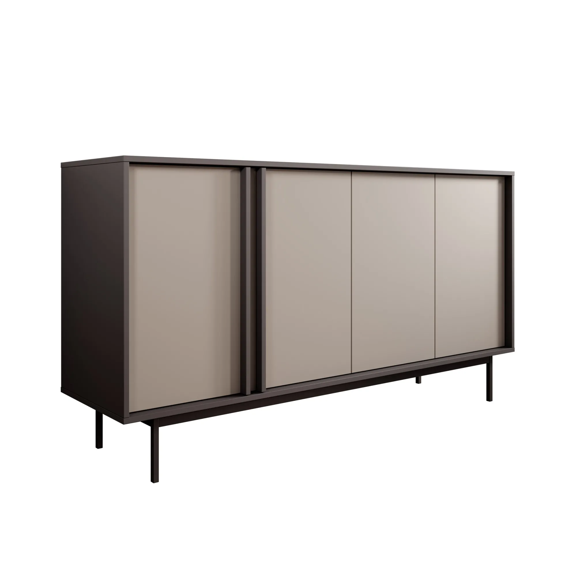 Antigo - Dressoir - Beige/Antraciet - 163x43x87 cm