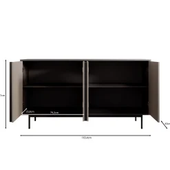 Antigo - Dressoir - Beige/Antraciet - 163x43x87 cm