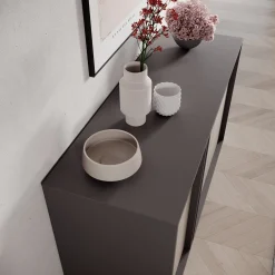 Antigo - Dressoir - Beige/Antraciet - 123x43x87 cm