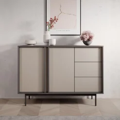 Antigo - Dressoir - Beige/Antraciet - 123x43x87 cm