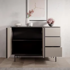 Antigo - Dressoir - Beige/Antraciet - 123x43x87 cm