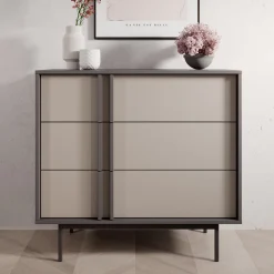 Antigo - Ladekast met 3 lades - Beige/Antraciet - 93x43x87 cm