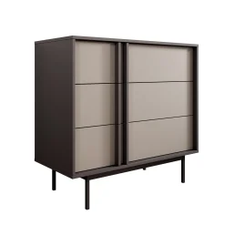Antigo - Ladekast met 3 lades - Beige/Antraciet - 93x43x87 cm