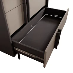 Antigo - Ladekast met 3 lades - Beige/Antraciet - 93x43x87 cm