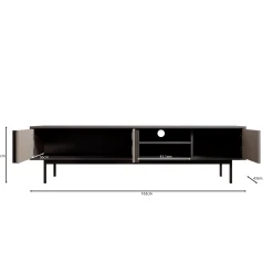 Antigo - TV-Meubel - Eiken/Antraciet - 163x43x43 cm
