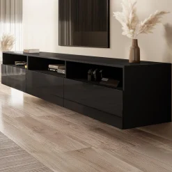 Antrix - TV-Meubel - Zwart - 270 cm