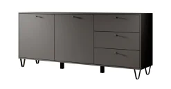 Apula - Dressoir - Antraciet - 184x40x75 cm