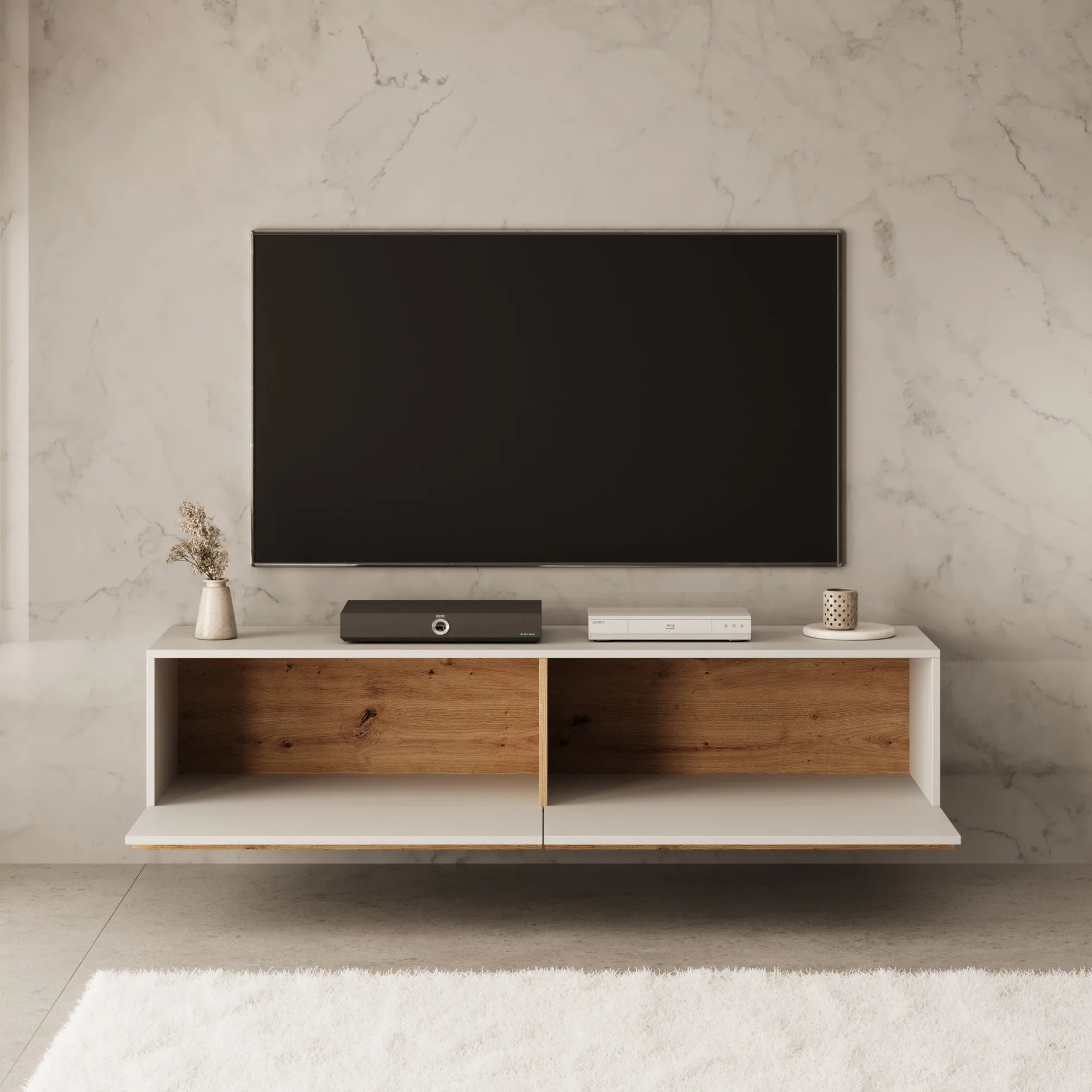 Arda - TV-Meubel - Beige - 154x42x32 cm