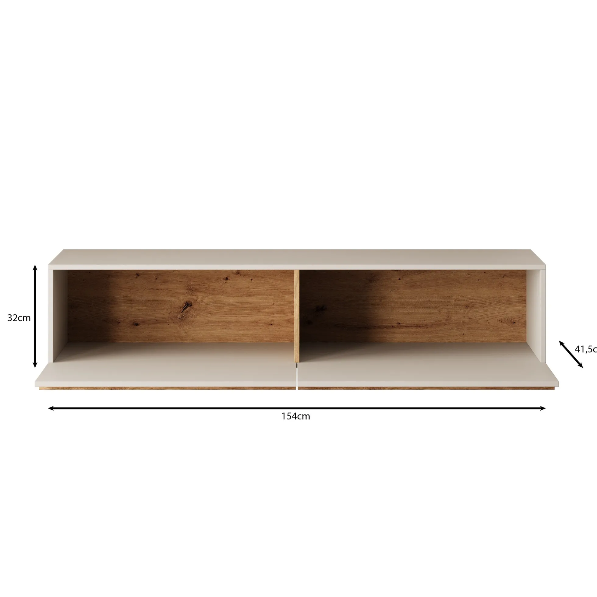 Arda - TV-Meubel - Beige - 154x42x32 cm