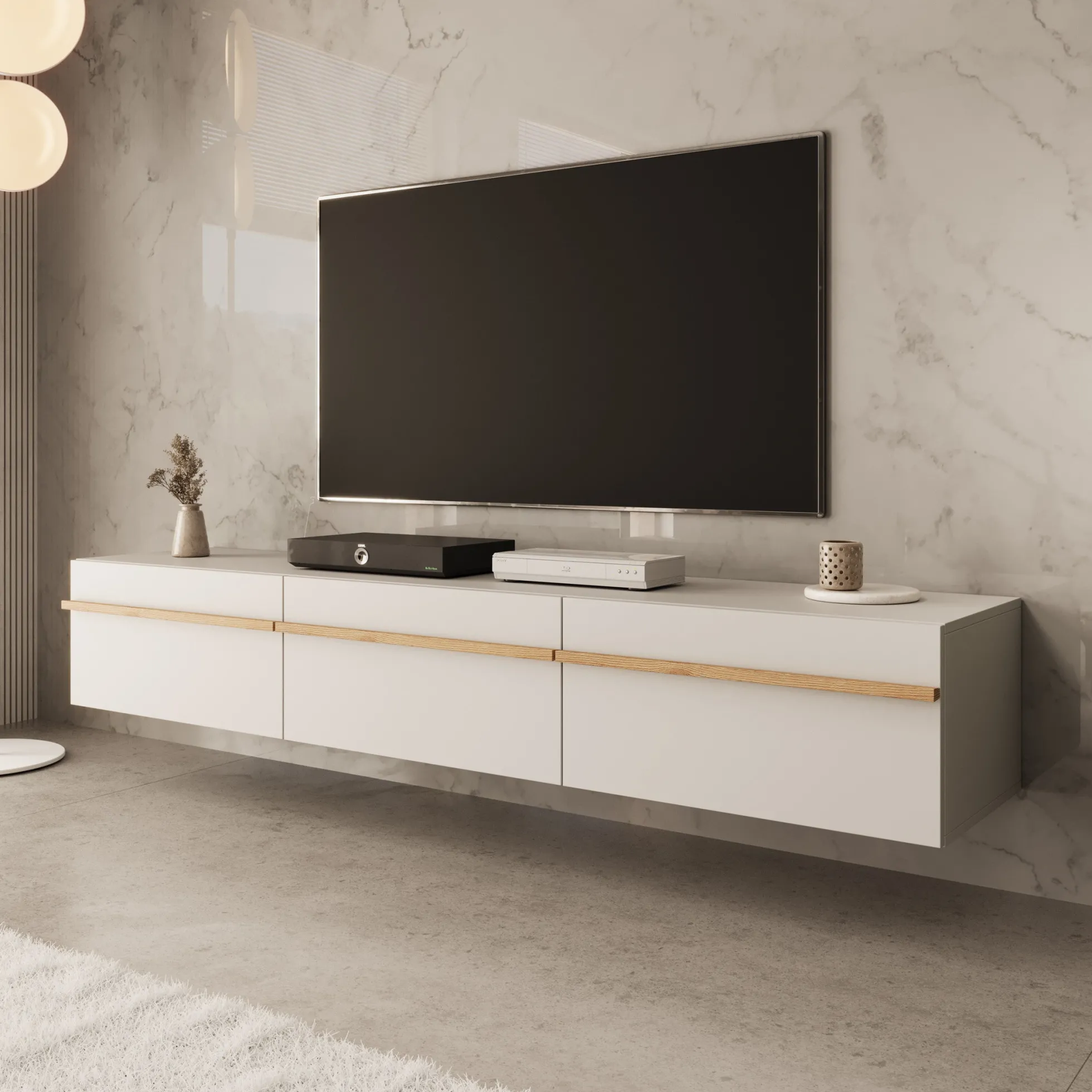 Arda - TV-Meubel - Beige - 192x42x32 cm