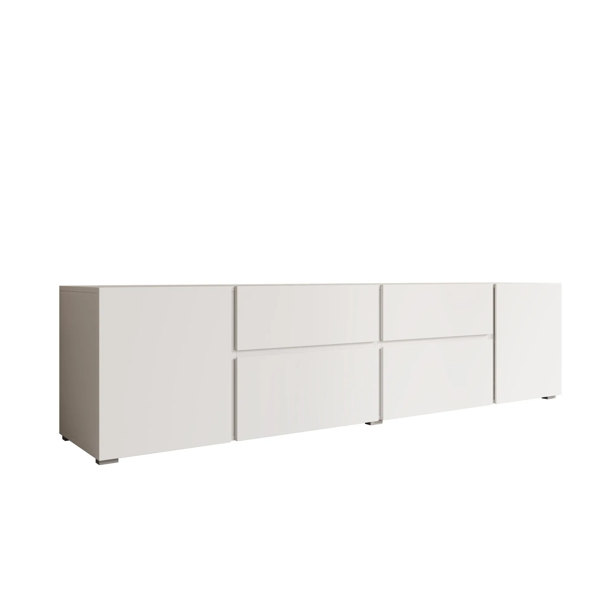 Aroji - TV-Meubel - Wit - 195x40x48 cm