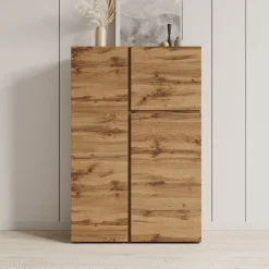 Aroji - Vitrinekast - Eikenpatroon - 92x40x139 cm