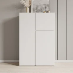 Aroji - Vitrinekast - Wit - 92x40x139 cm