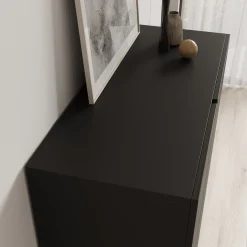 Aroji - Vitrinekast - Zwart - 92x40x139 cm